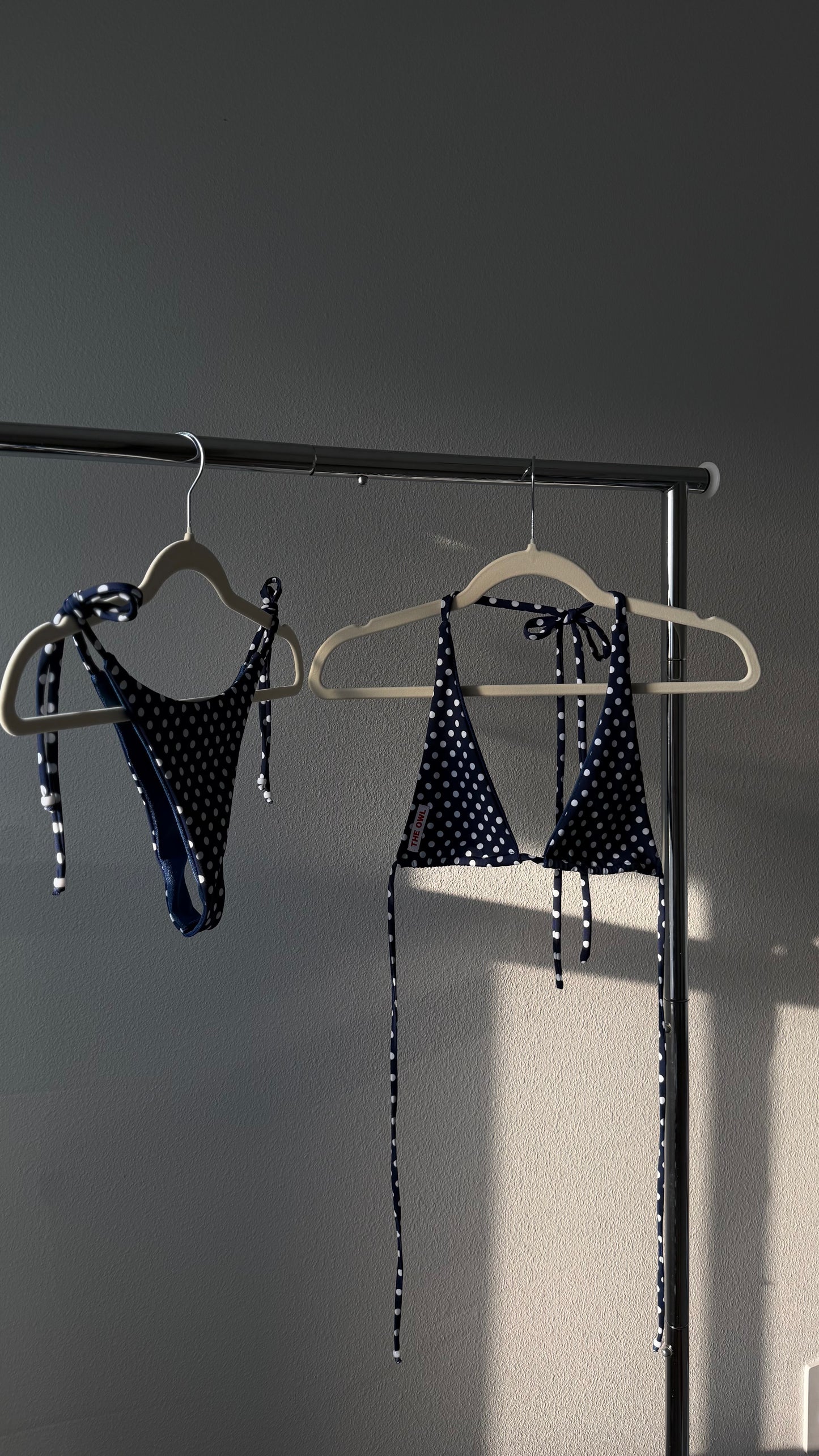Navy Polka Dot