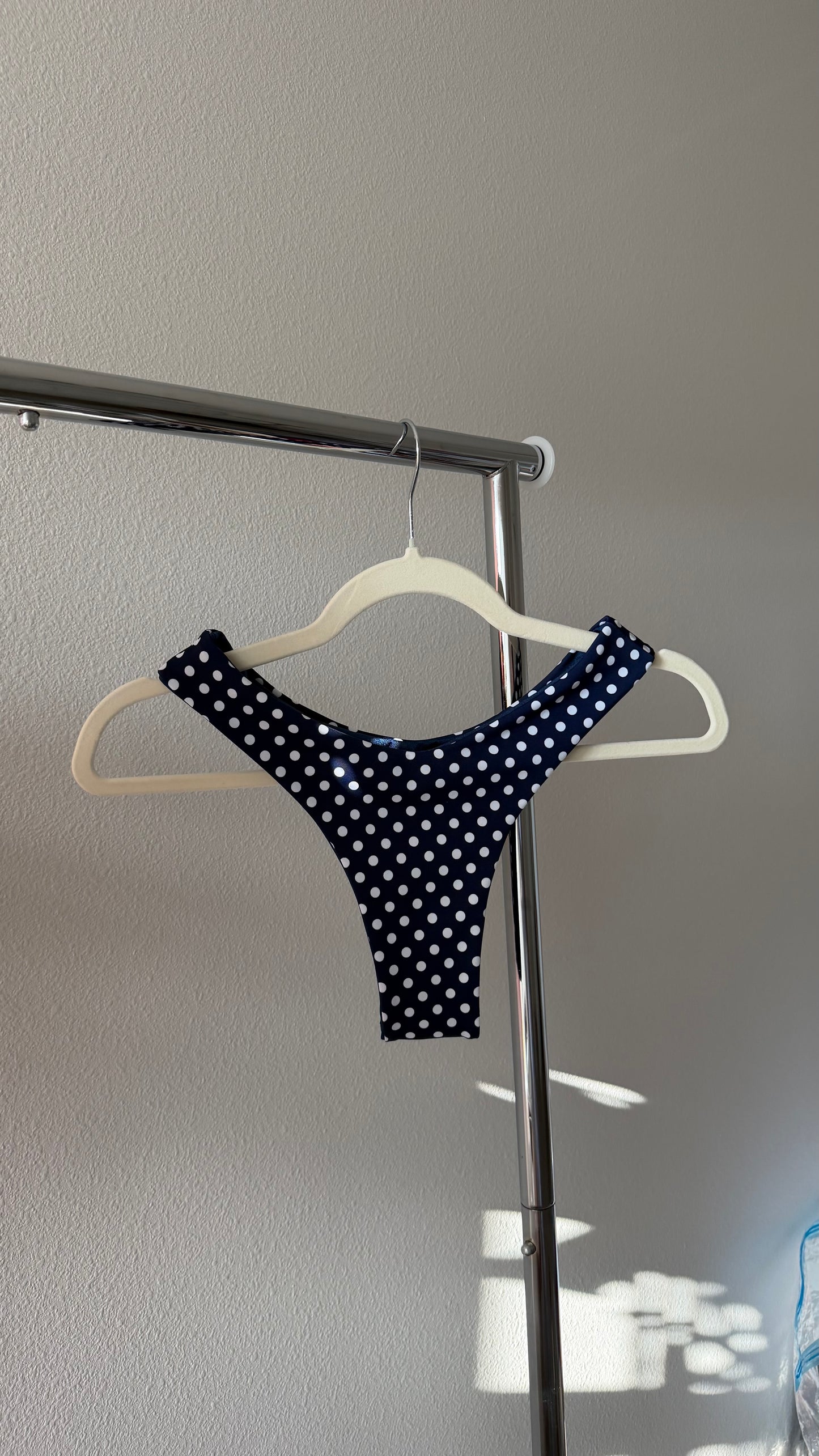 Navy Polka Dot