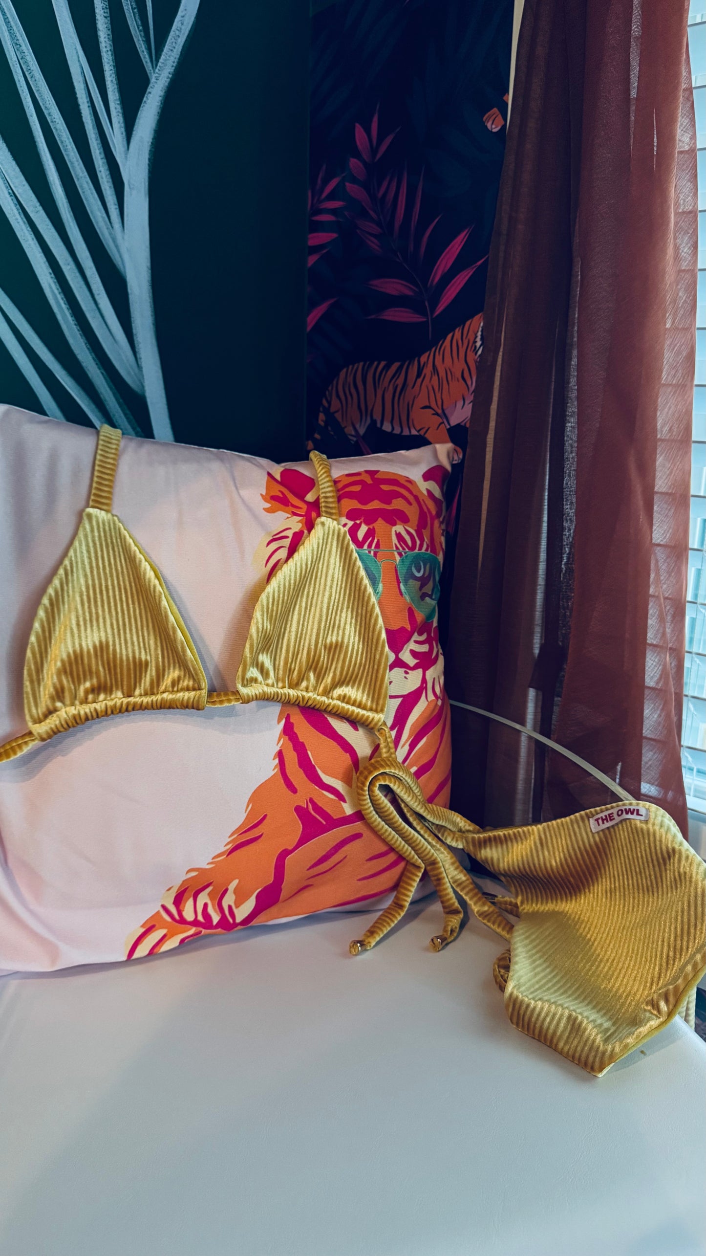 Yellow Velvet Bikini