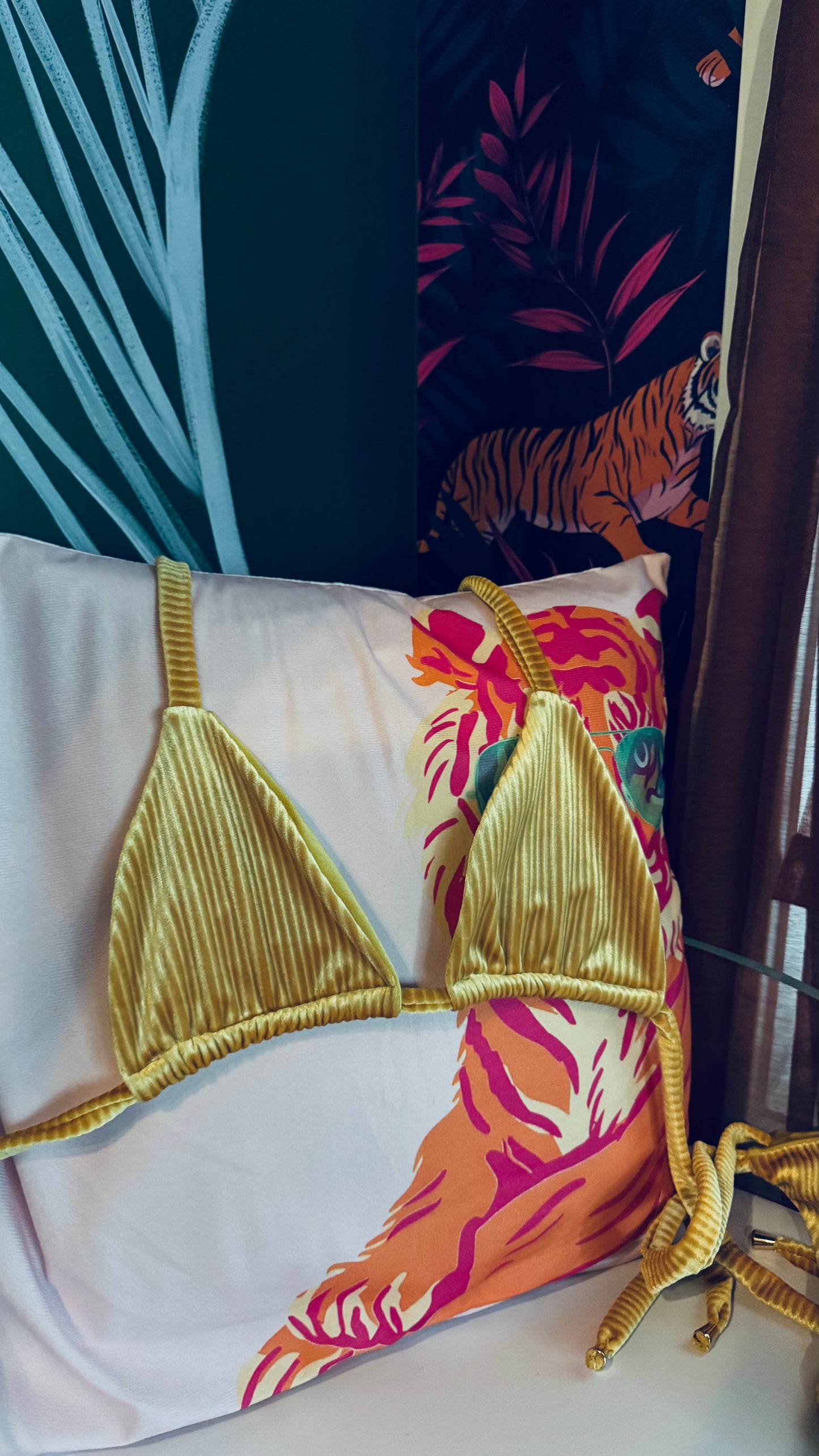 Yellow Velvet Bikini