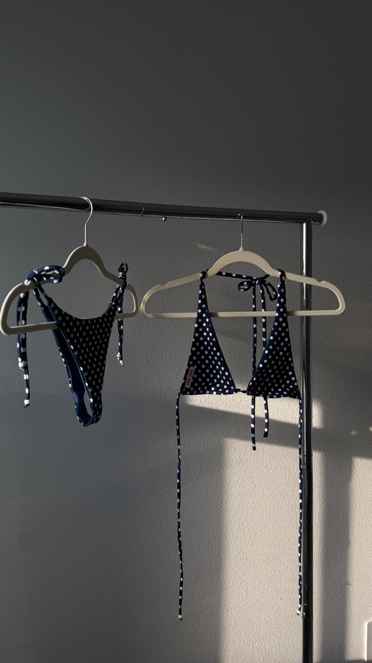 Navy Polka Dot