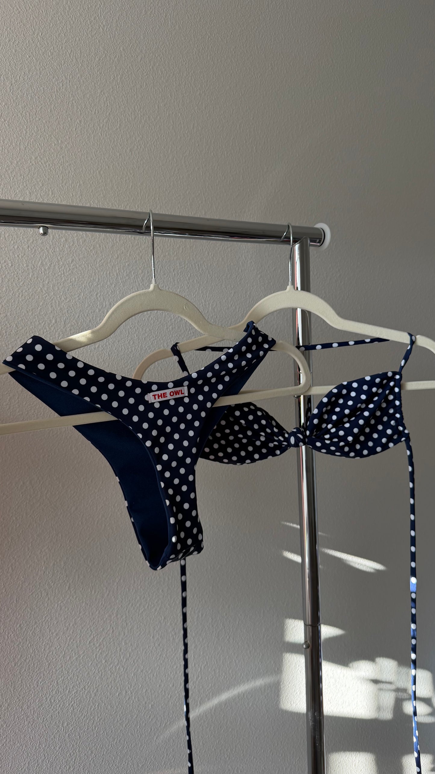 Navy Polka Dot