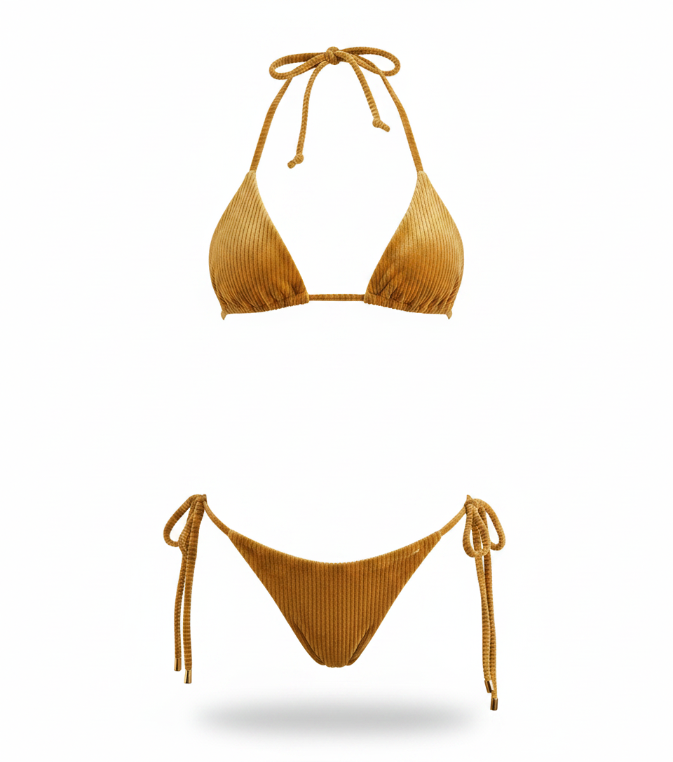 Yellow Velvet Bikini