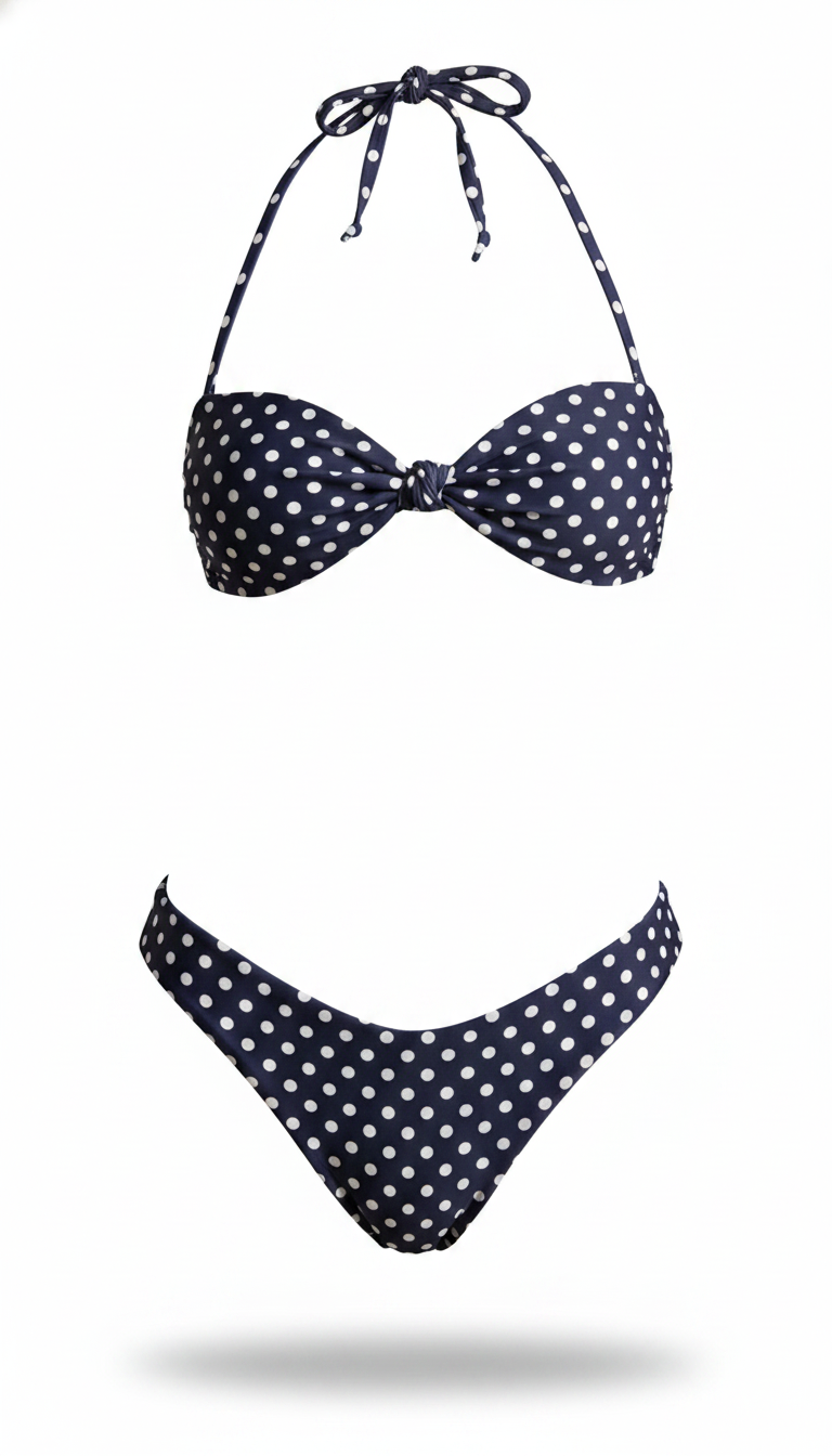 Navy Polka Dot